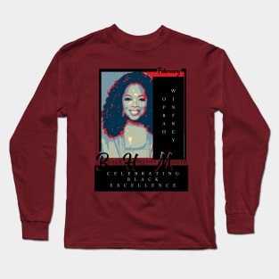 Oprah Winfrey Black History Month Icon Long Sleeve T-Shirt